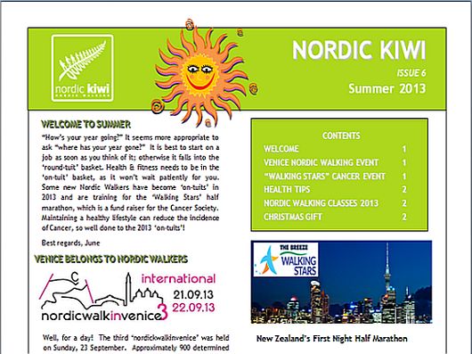 Nordic Walking Newsletter Summer 2013